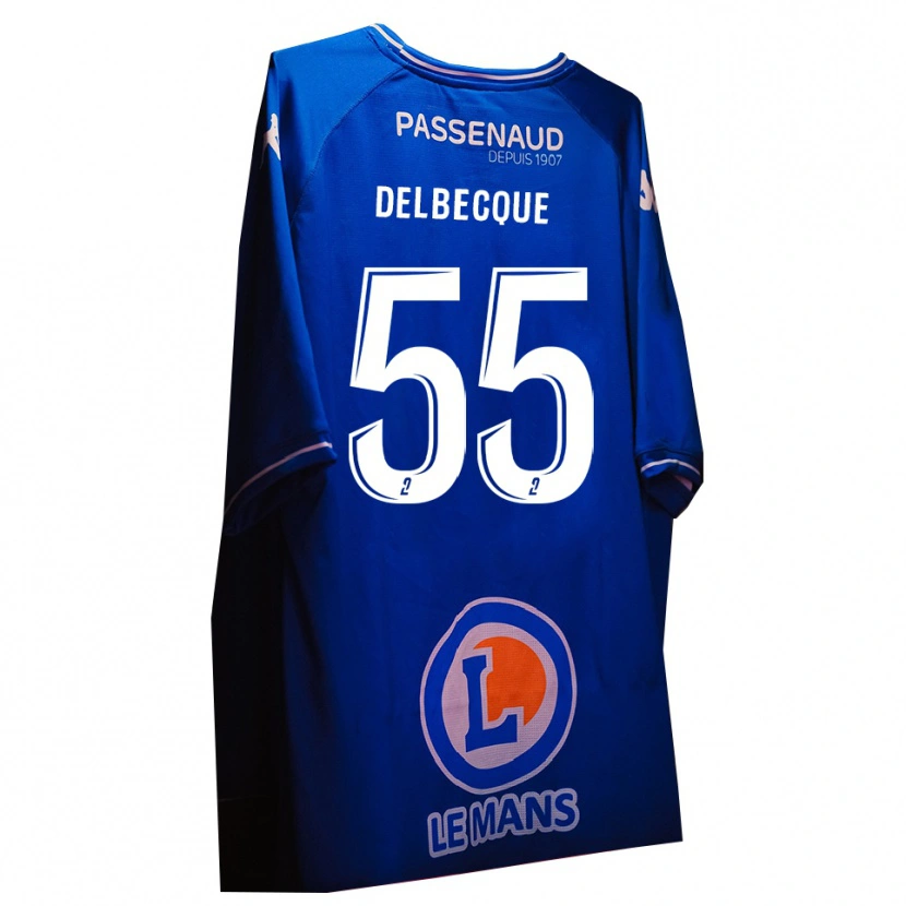 Danxen Uomo Augustin Delbecque #55 Maglia Gara Portiere Bianco Blu Reale 2025/26 Maglietta