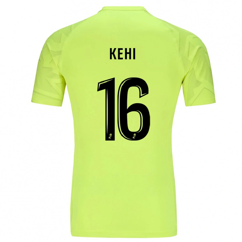 Danxen Uomo Marc-Olivier Kehi #16 Maglia Gara Portiere Verde Neon 2025/26 Maglietta