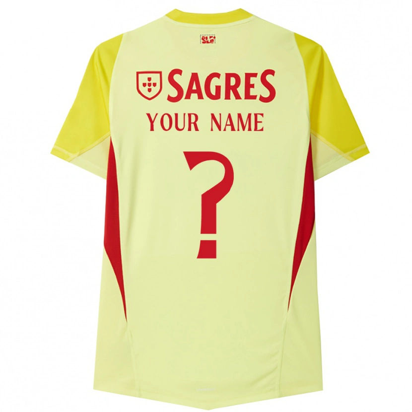 Danxen Uomo SL Benfica Maglia Gara Portiere Giallo Rosso 2025/26 Maglietta