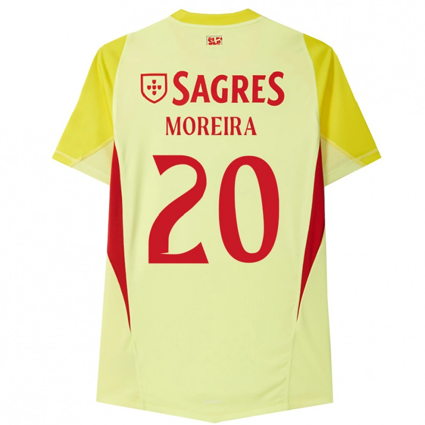 Danxen Uomo André Moreira #20 Maglia Gara Portiere Giallo Rosso 2025/26 Maglietta