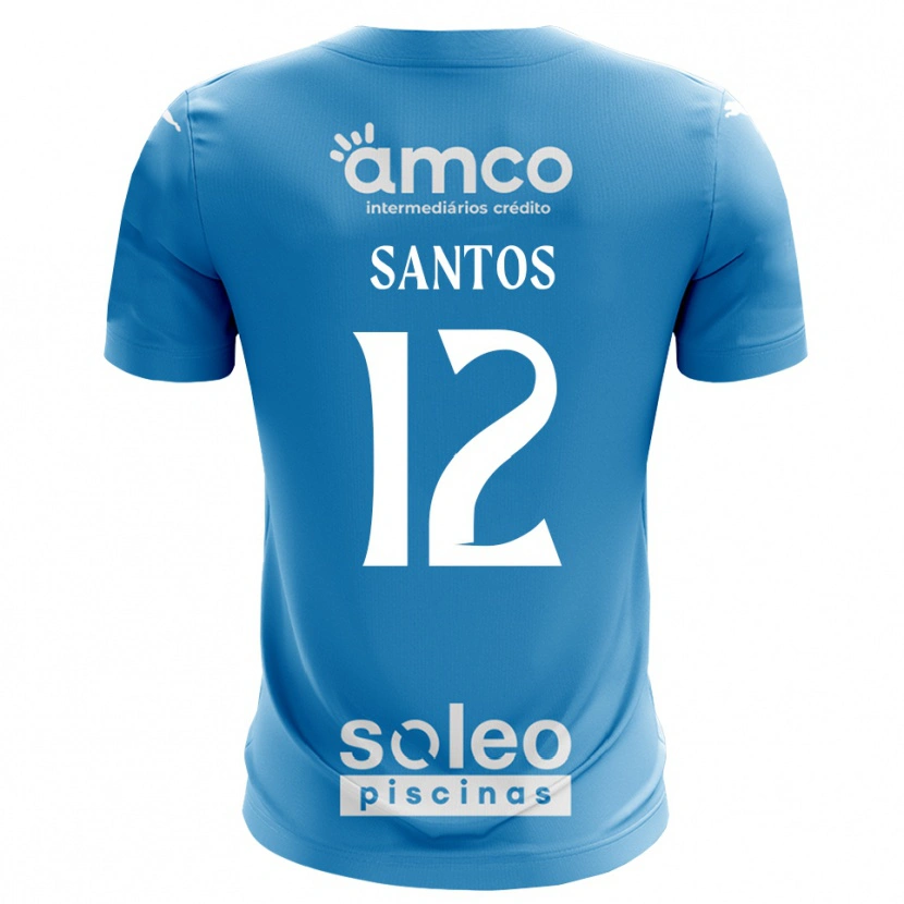 Danxen Uomo Matheus Santos #12 Maglia Gara Portiere Blu Bianco 2025/26 Maglietta