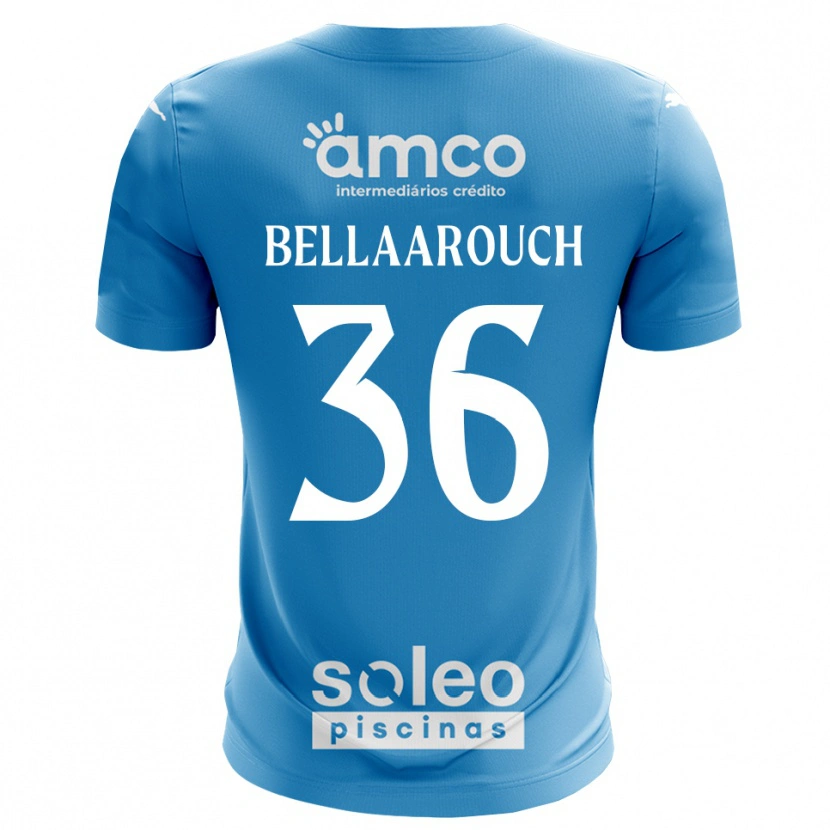 Danxen Uomo Alaa Bellaarouch #36 Maglia Gara Portiere Blu Bianco 2025/26 Maglietta