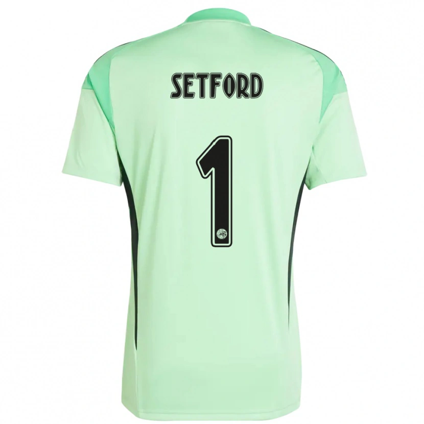 Danxen Uomo Charlie Setford #1 Maglia Gara Portiere Verde Chiaro Nero 2025/26 Maglietta
