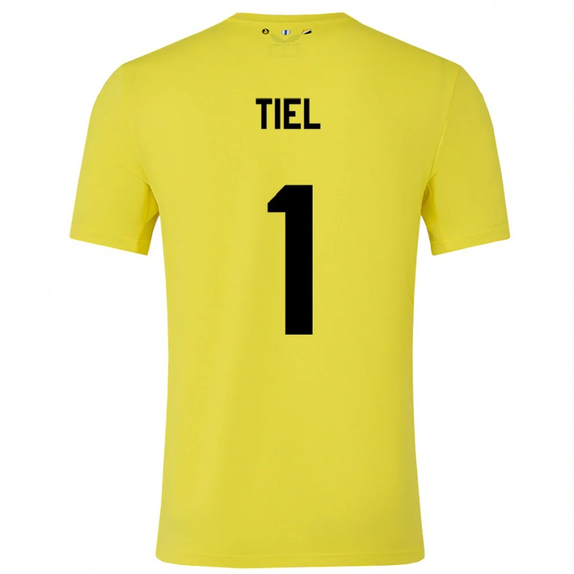 Danxen Uomo Mick Tiel #1 Maglia Gara Portiere Giallo Nero 2025/26 Maglietta