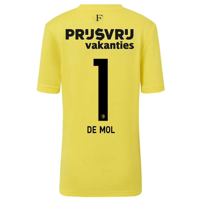 Danxen Uomo Stenn de Mol #1 Maglia Gara Portiere Giallo Nero 2025/26 Maglietta