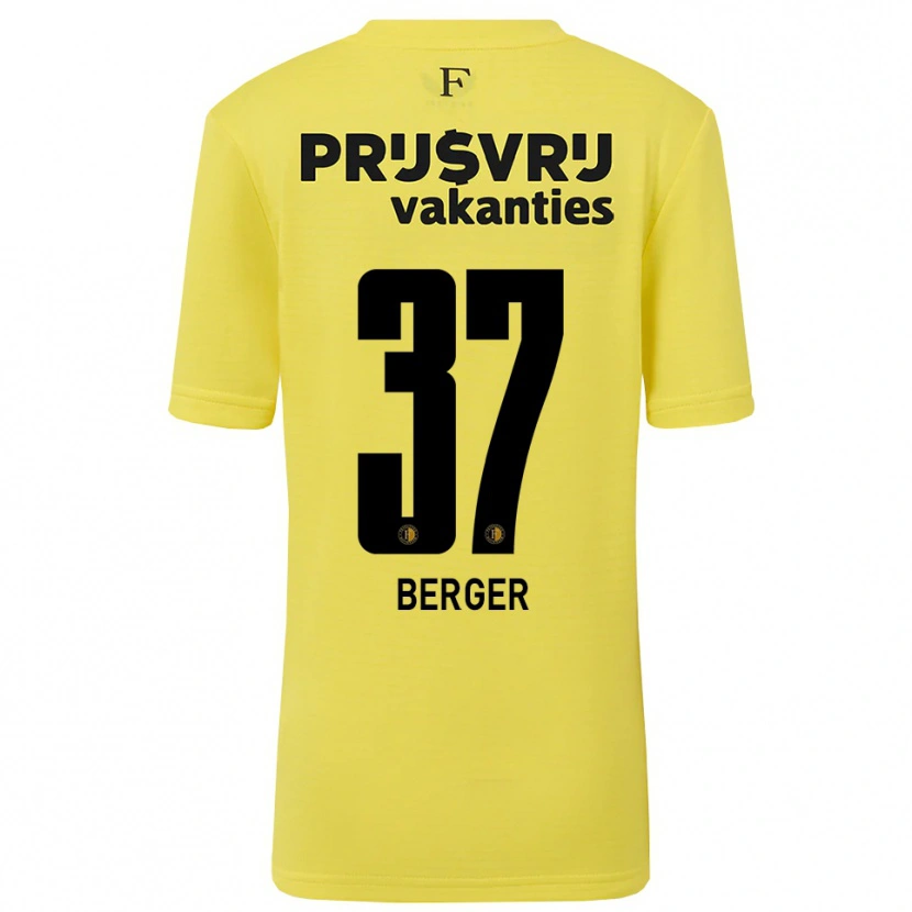 Danxen Uomo Mannou Berger #37 Maglia Gara Portiere Giallo Nero 2025/26 Maglietta