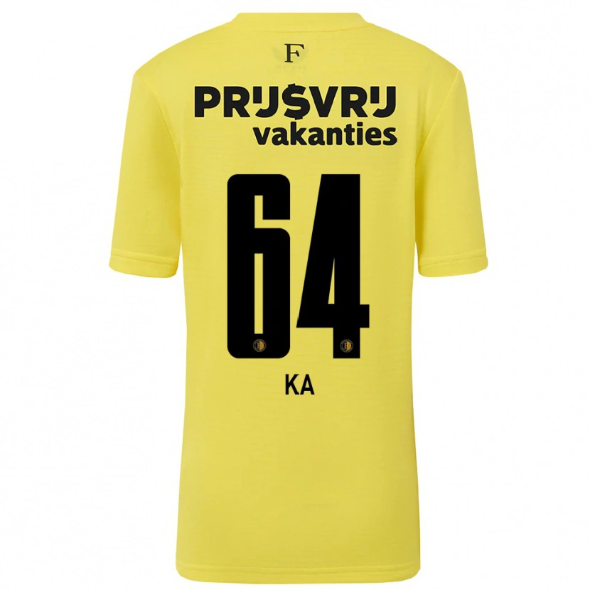 Danxen Uomo Ismail Ka #64 Maglia Gara Portiere Giallo Nero 2025/26 Maglietta
