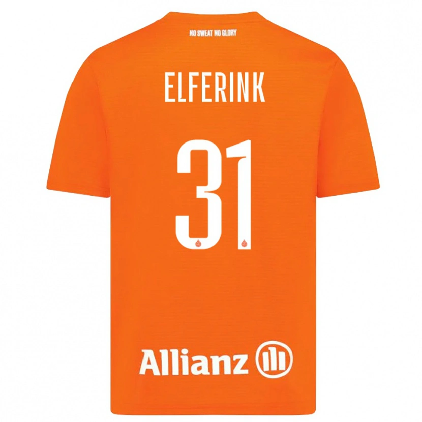 Danxen Uomo Marie Elferink #31 Maglia Gara Portiere Arancio Bianco 2025/26 Maglietta