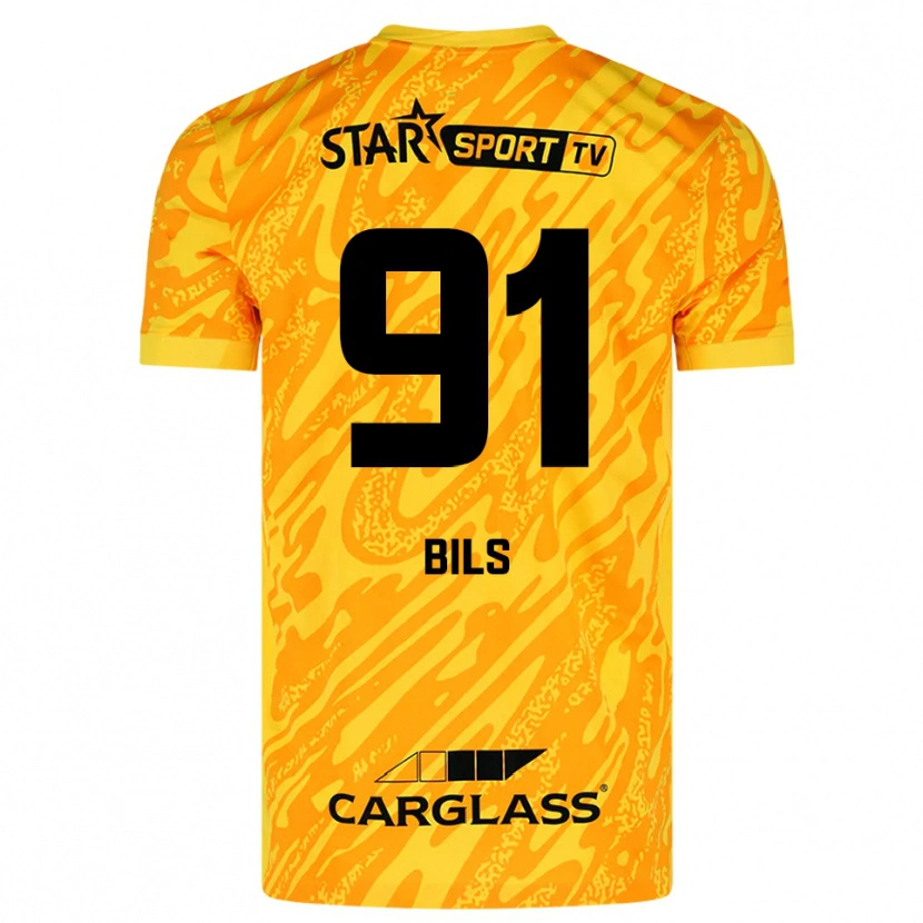 Danxen Uomo Elise Bils #91 Maglia Gara Portiere Arancio Giallo Nero 2025/26 Maglietta