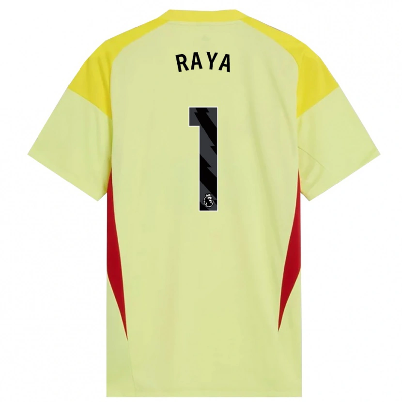 Danxen Uomo David Raya #1 Maglia Gara Portiere Giallo Rosso Nero 2025/26 Maglietta