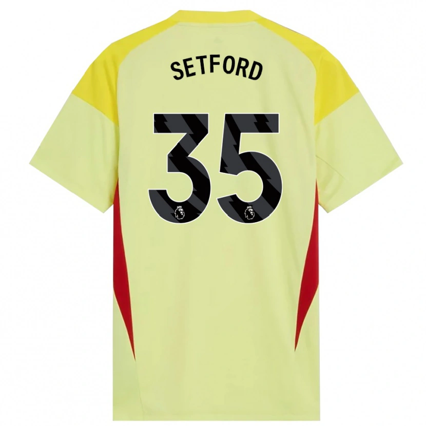 Danxen Uomo Tommy Setford #35 Maglia Gara Portiere Giallo Rosso Nero 2025/26 Maglietta