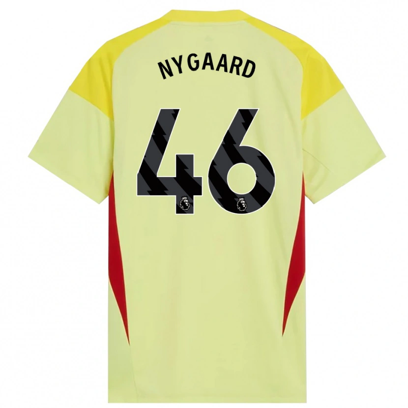 Danxen Uomo Lucas Nygaard #46 Maglia Gara Portiere Giallo Rosso Nero 2025/26 Maglietta
