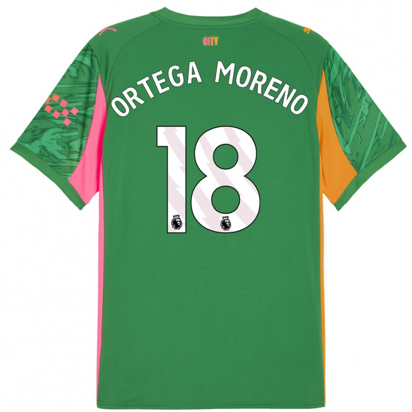 Danxen Uomo Stefan Ortega #18 Maglia Gara Portiere Verde Arancio 2025/26 Maglietta