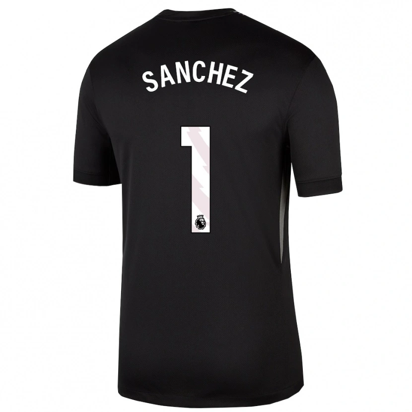 Danxen Uomo Robert Sánchez #1 Maglia Gara Portiere Bianco Nero 2025/26 Maglietta
