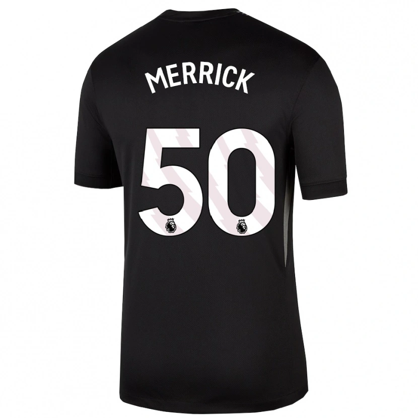 Danxen Uomo Max Merrick #50 Maglia Gara Portiere Bianco Nero 2025/26 Maglietta