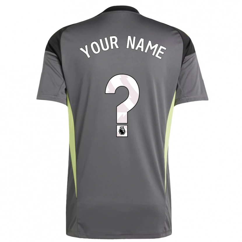 Danxen Uomo Aston Villa FC Maglia Gara Portiere Grigio Scuro Nero 2025/26 Maglietta