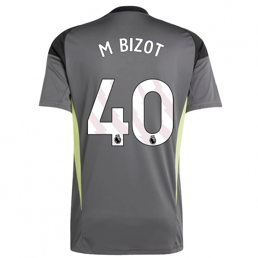 Danxen Uomo Marco Bizot #40 Maglia Gara Portiere Grigio Scuro Nero 2025/26 Maglietta