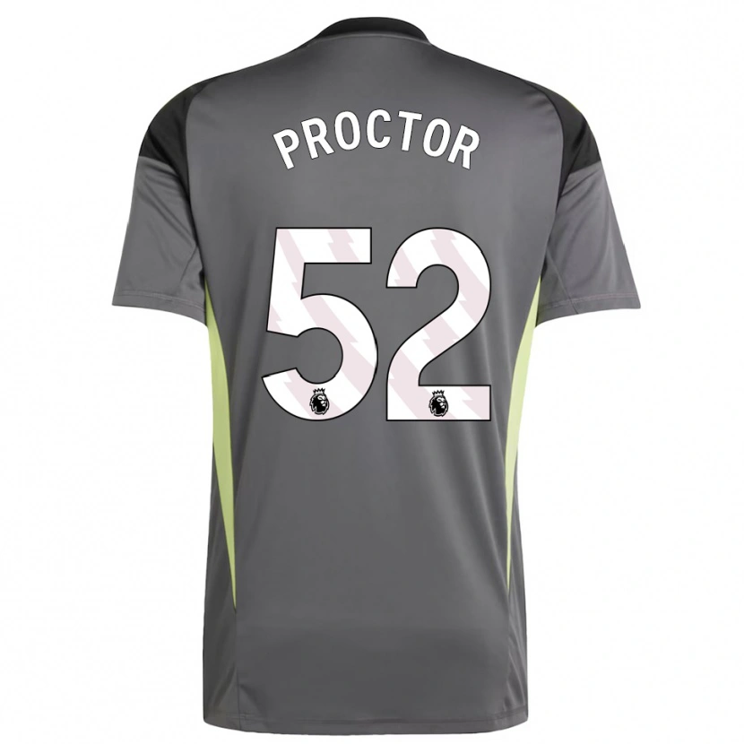 Danxen Uomo Sam Proctor #52 Maglia Gara Portiere Grigio Scuro Nero 2025/26 Maglietta