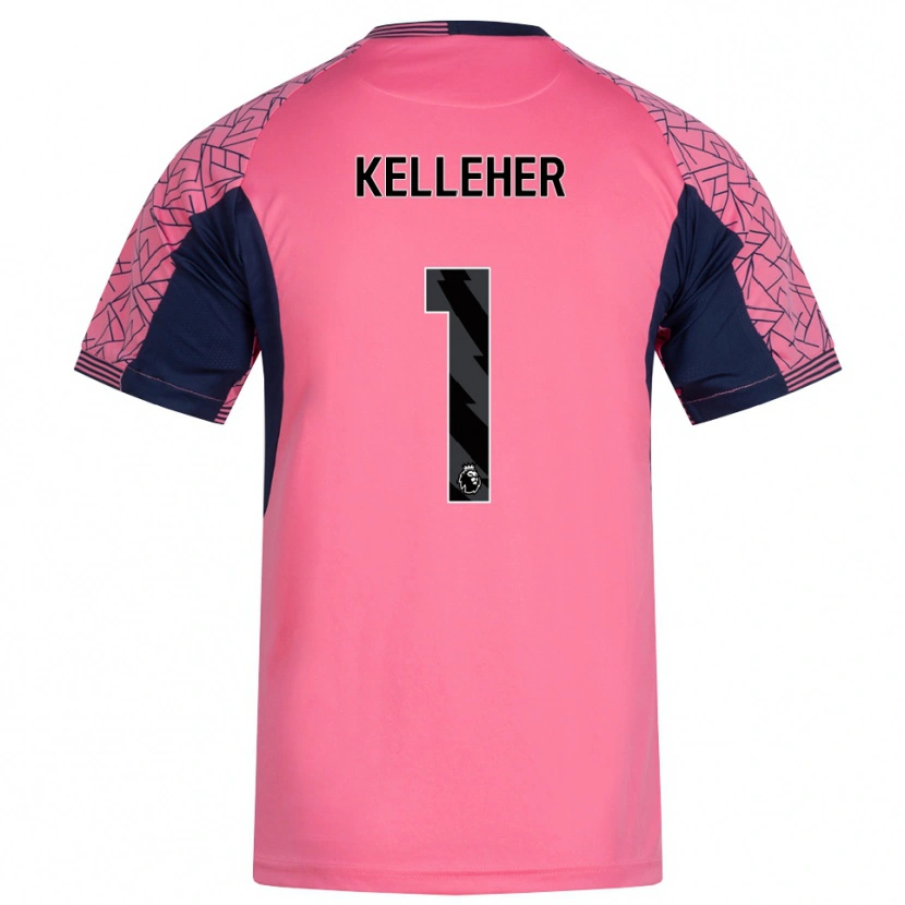 Danxen Uomo Caoimhín Kelleher #1 Maglia Gara Portiere Rosa Nero 2025/26 Maglietta