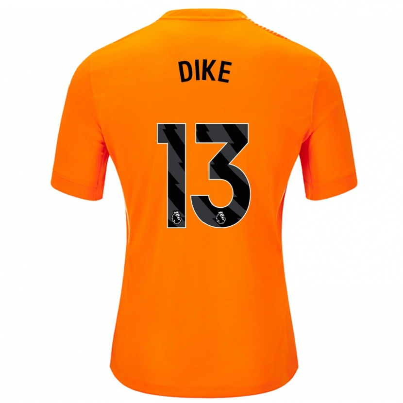 Danxen Uomo Michael Dike #13 Maglia Gara Portiere Arancio Nero 2025/26 Maglietta