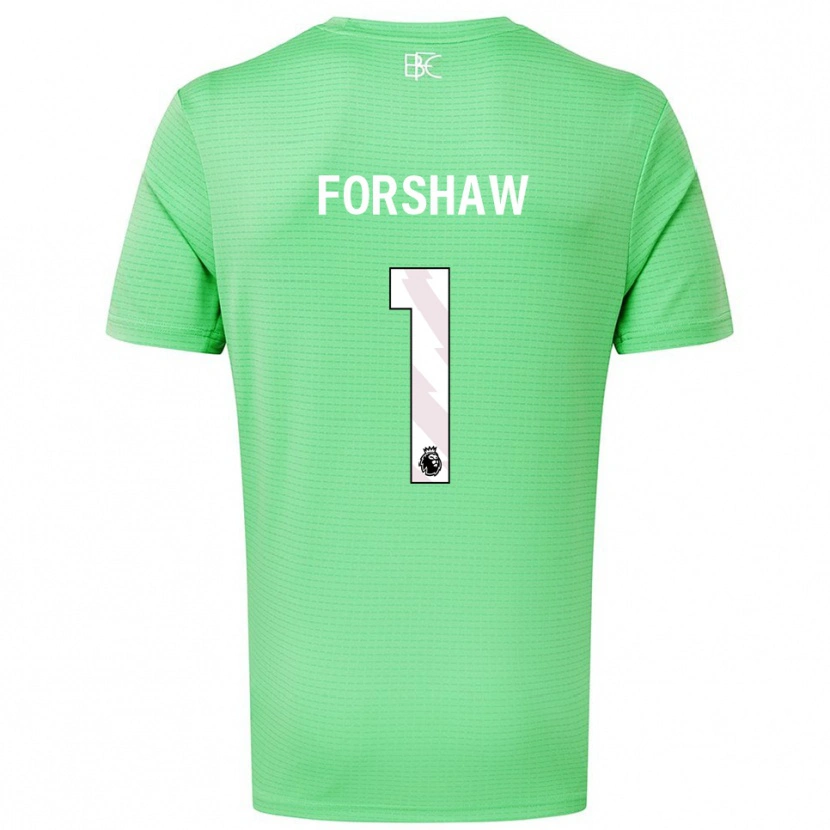 Danxen Uomo Lewis Forshaw #1 Maglia Gara Portiere Verde Medio 2025/26 Maglietta