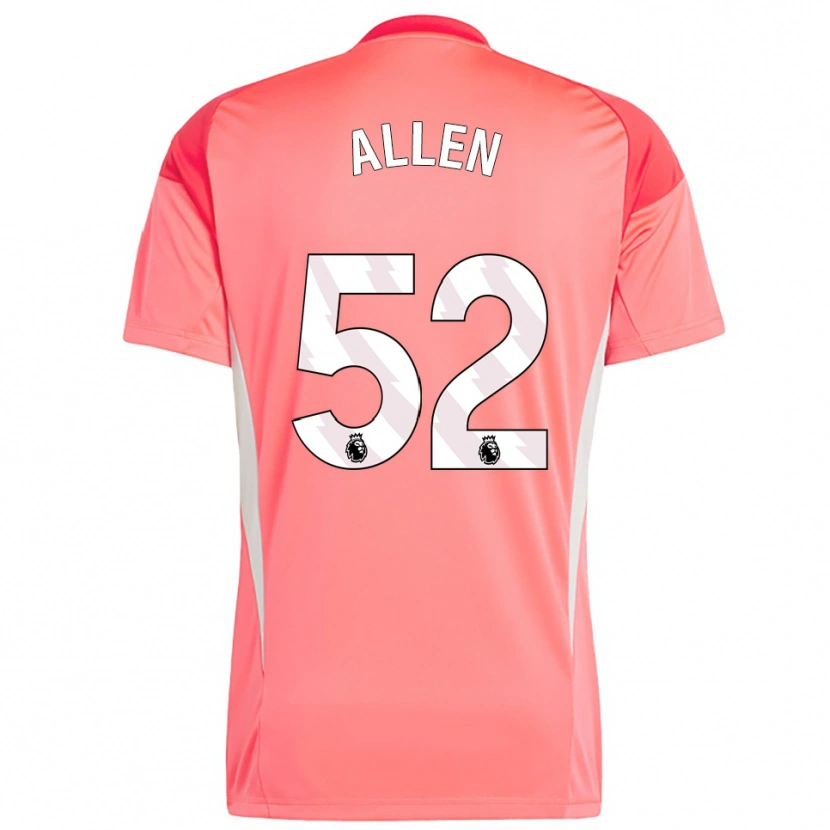 Danxen Uomo Michael Allen #52 Maglia Gara Portiere Bianco Rosso 2025/26 Maglietta