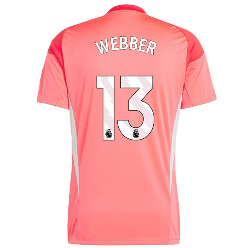 Danxen Uomo Amber Webber #13 Maglia Gara Portiere Bianco Rosso 2025/26 Maglietta