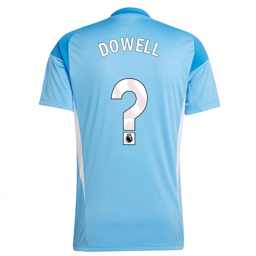 Danxen Uomo Roman Dowell #0 Maglia Gara Portiere Bianco Blu 2025/26 Maglietta
