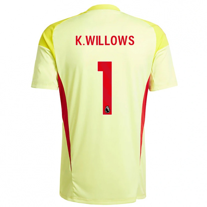 Danxen Uomo Keehan Willows #1 Maglia Gara Portiere Arancio Giallo Chiaro 2025/26 Maglietta