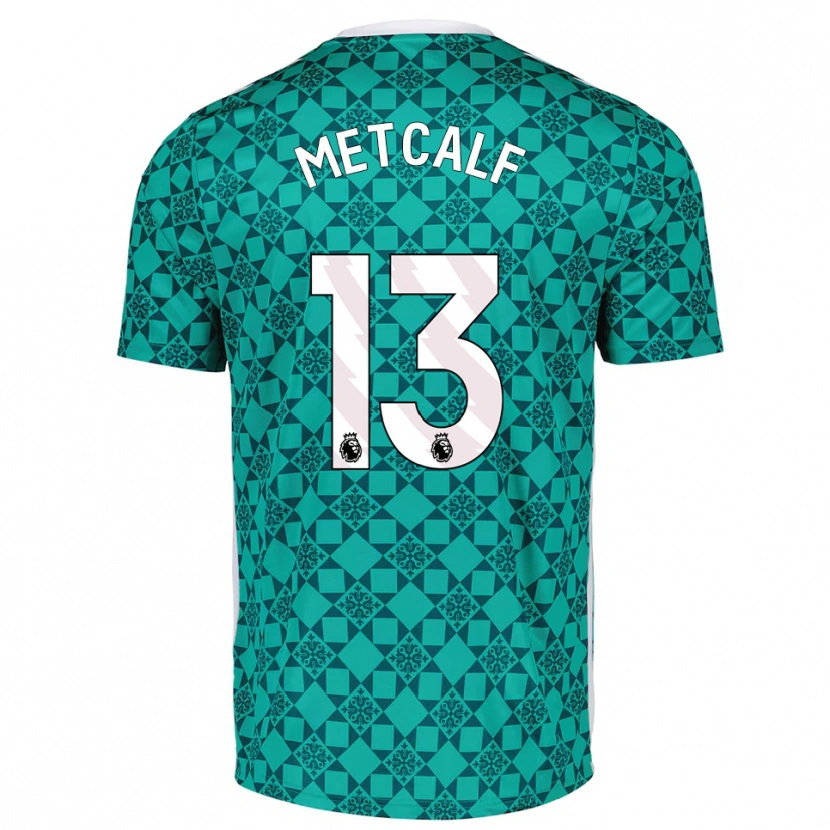 Danxen Uomo Ben Metcalf #13 Maglia Gara Portiere Verde Bianco 2025/26 Maglietta