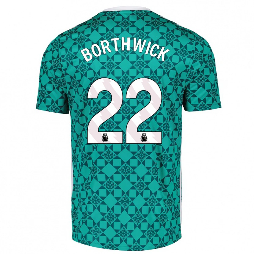 Danxen Uomo Megan Borthwick #22 Maglia Gara Portiere Verde Bianco 2025/26 Maglietta