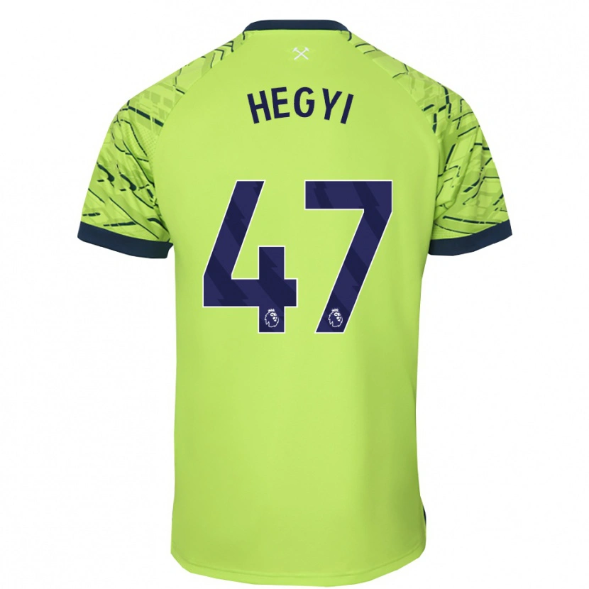 Danxen Uomo Krisztián Hegyi #47 Maglia Gara Portiere Verde Fluorescente 2025/26 Maglietta