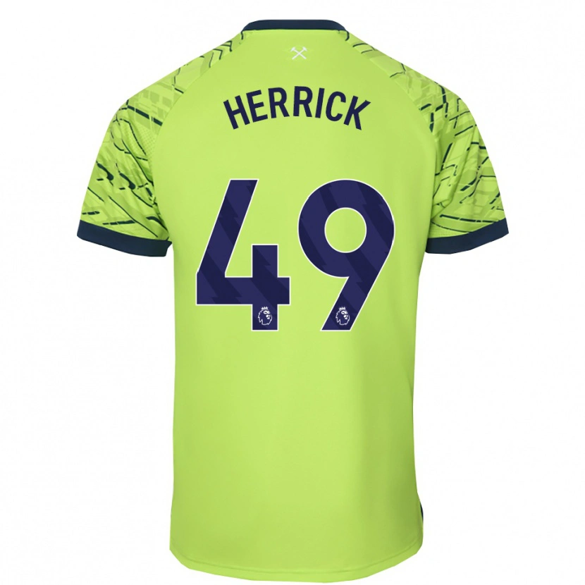 Danxen Uomo Finlay Herrick #49 Maglia Gara Portiere Verde Fluorescente 2025/26 Maglietta