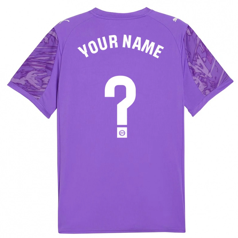 Danxen Uomo Deportivo Alaves Maglia Gara Portiere Viola Bianco 2025/26 Maglietta