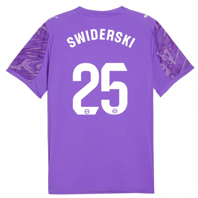 Danxen Uomo Grégoire Swiderski #25 Maglia Gara Portiere Viola Bianco 2025/26 Maglietta