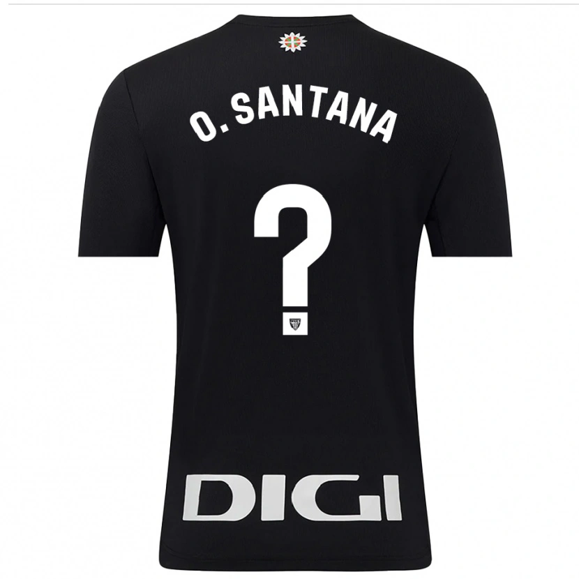 Danxen Uomo Olatz Santana Amado #0 Maglia Gara Portiere Nero Bianco 2025/26 Maglietta