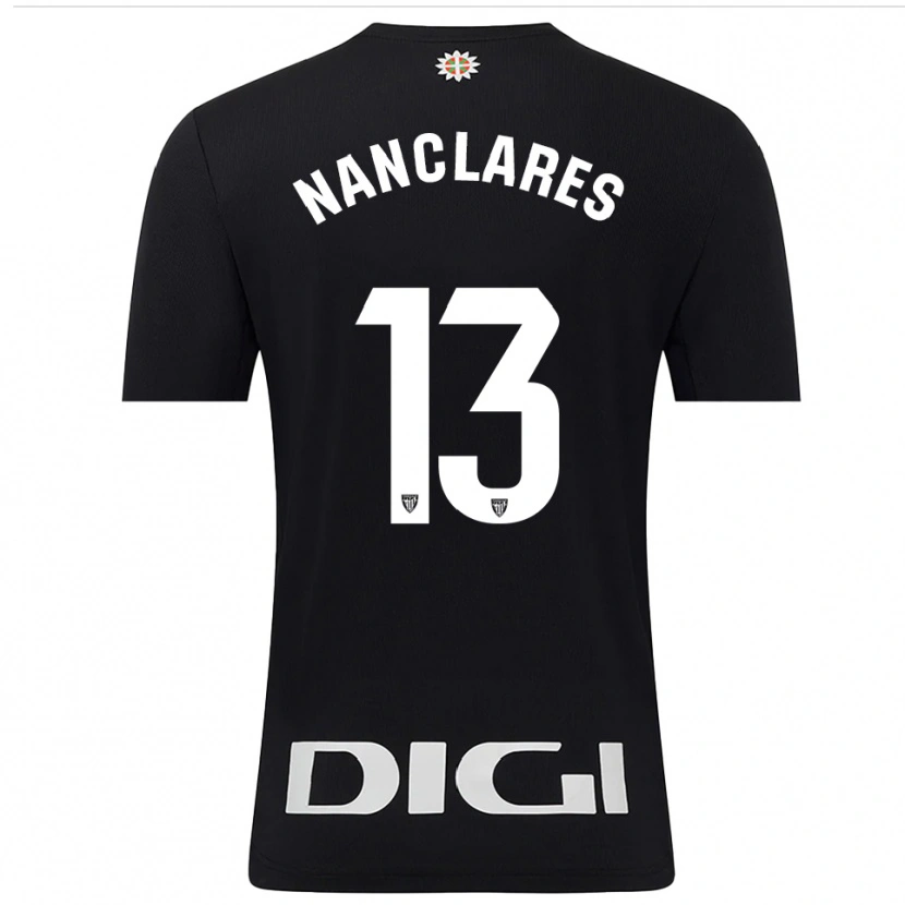 Danxen Uomo Adriana Nanclares Romero #13 Maglia Gara Portiere Nero Bianco 2025/26 Maglietta