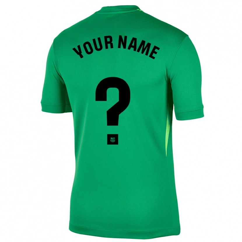 Danxen Uomo Barcelona Maglia Gara Portiere Verde Nero 2025/26 Maglietta