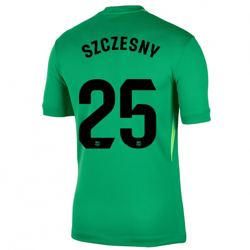 Danxen Uomo Wojciech Szczesny #25 Maglia Gara Portiere Verde Nero 2025/26 Maglietta