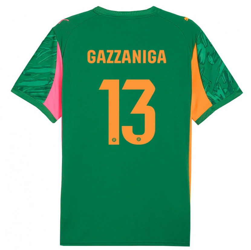Danxen Uomo Paulo Gazzaniga #13 Maglia Gara Portiere Verde Arancio 2025/26 Maglietta