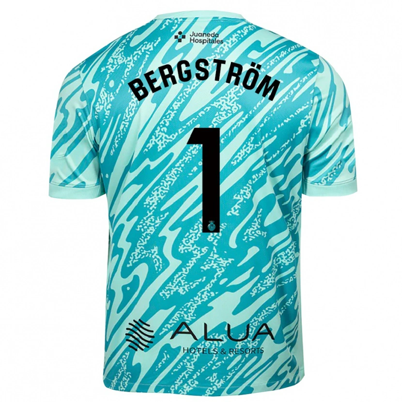 Danxen Uomo Lucas Bergström #1 Maglia Gara Portiere Ciano Nero 2025/26 Maglietta