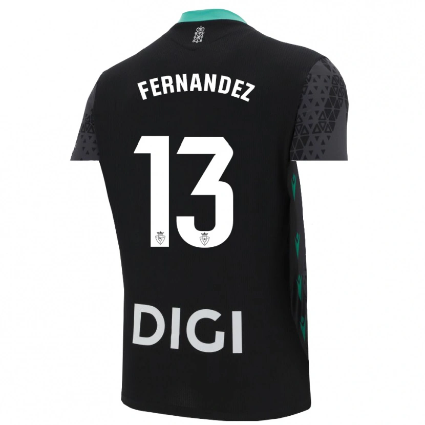 Danxen Uomo Aitor Fernández #13 Maglia Gara Portiere Grigio Scuro Nero 2025/26 Maglietta