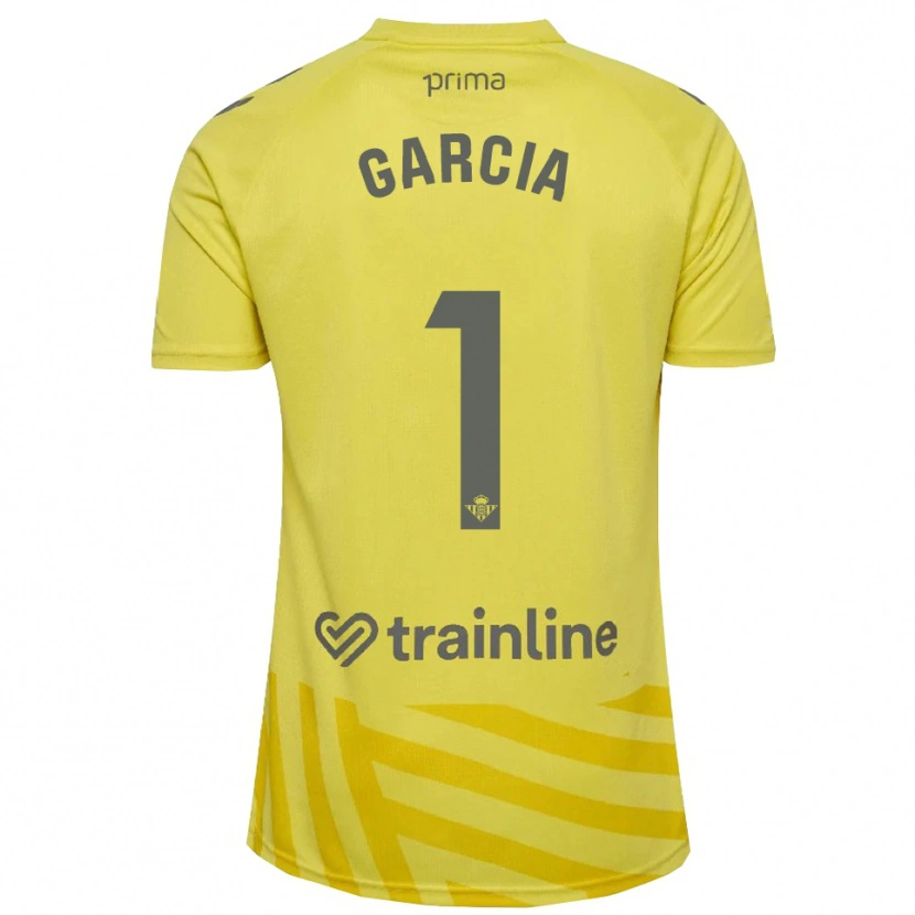 Danxen Uomo Germán García #1 Maglia Gara Portiere Giallo Grigio 2025/26 Maglietta