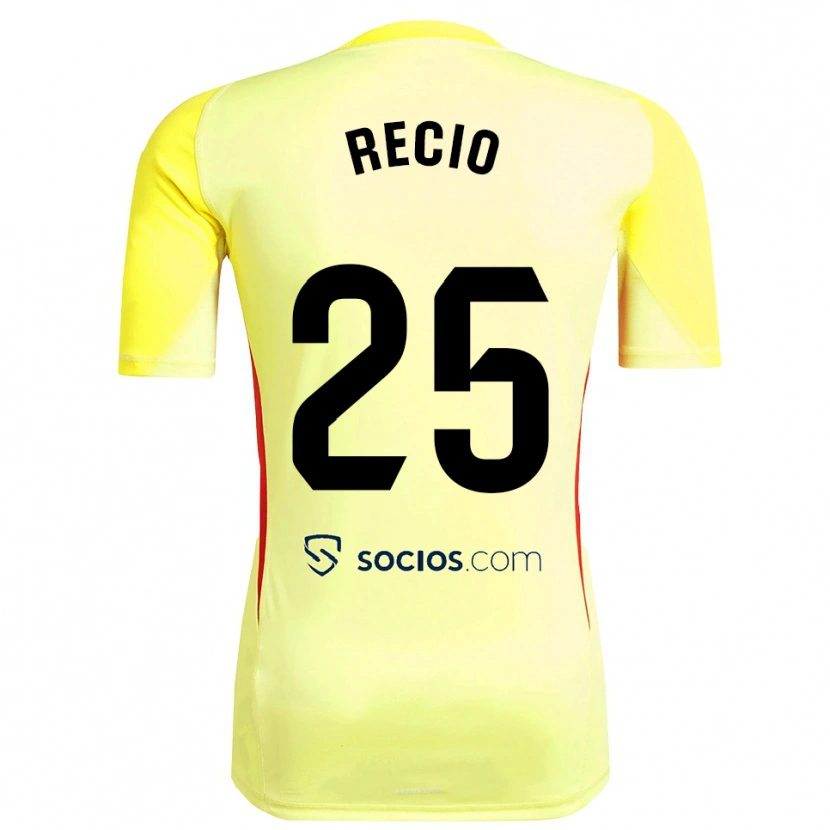 Danxen Uomo Sergio Recio #25 Maglia Gara Portiere Giallo Rosso Nero 2025/26 Maglietta