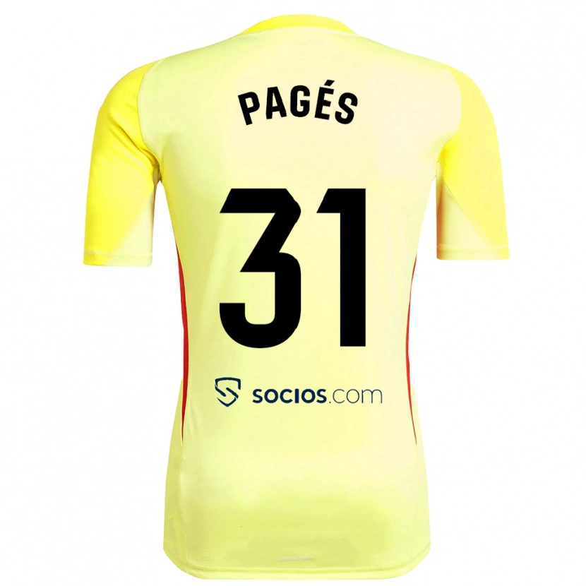 Danxen Uomo Lukas Pagés #31 Maglia Gara Portiere Giallo Rosso Nero 2025/26 Maglietta