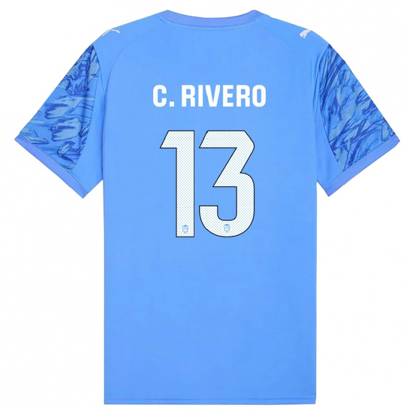 Danxen Uomo Cristian Rivero #13 Maglia Gara Portiere Blu Bianco 2025/26 Maglietta