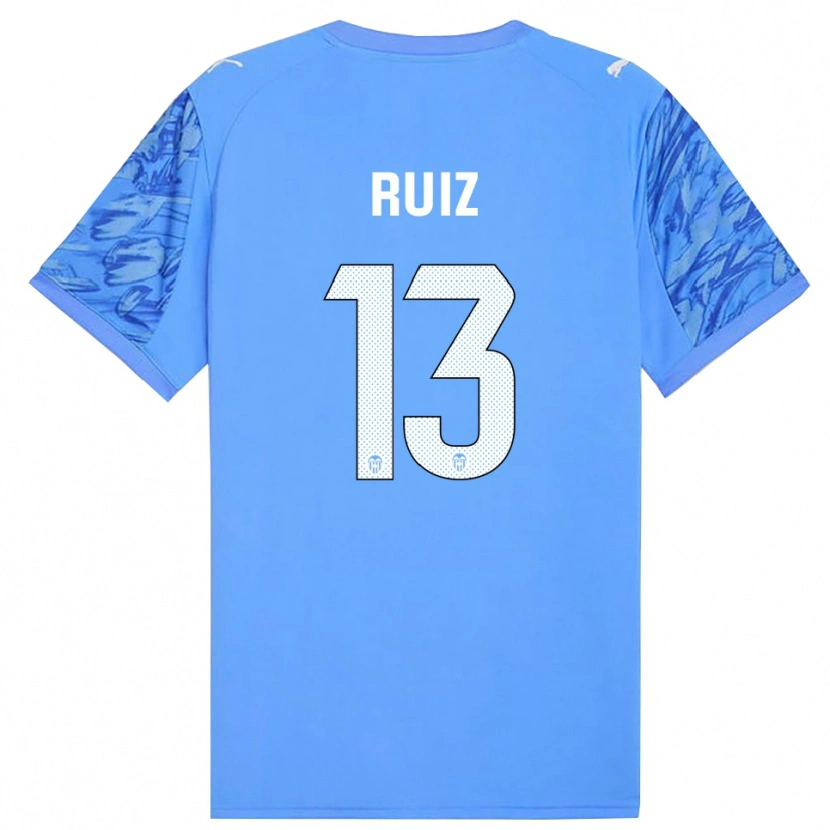 Danxen Uomo Nil Ruiz #13 Maglia Gara Portiere Blu Bianco 2025/26 Maglietta