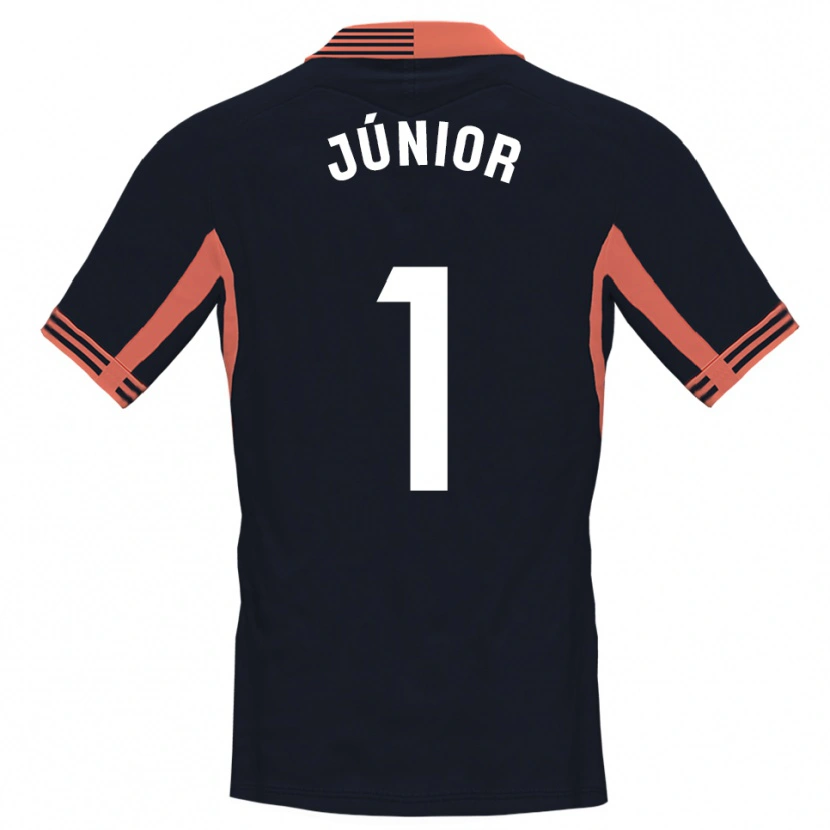 Danxen Uomo Luiz Júnior #1 Maglia Gara Portiere Nero Bianco Arancio 2025/26 Maglietta