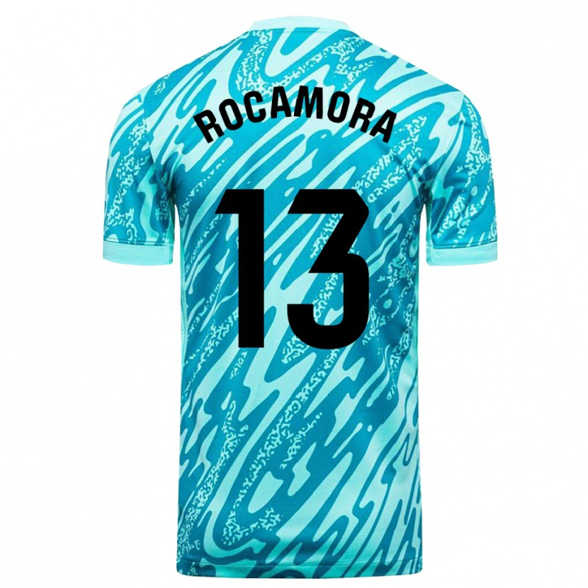Danxen Uomo María Rocamora Díaz #13 Maglia Gara Portiere Azzurro Bianco 2025/26 Maglietta