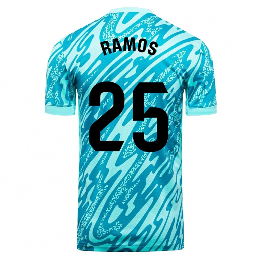 Danxen Uomo Alejandro Ramos #25 Maglia Gara Portiere Azzurro Bianco 2025/26 Maglietta